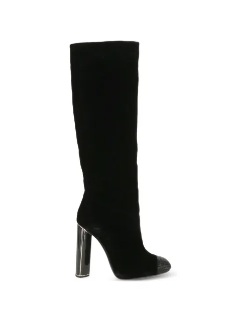 TOM FORD textured-cap knee-high boots Black W1559TVEBBLB