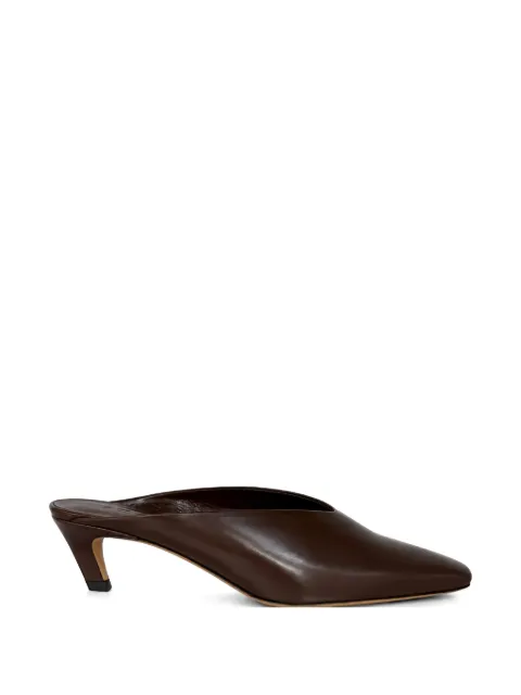 Soeur Amalie pointed-toe V-cut mules Brown CHA0966AMALIE26SMAR01