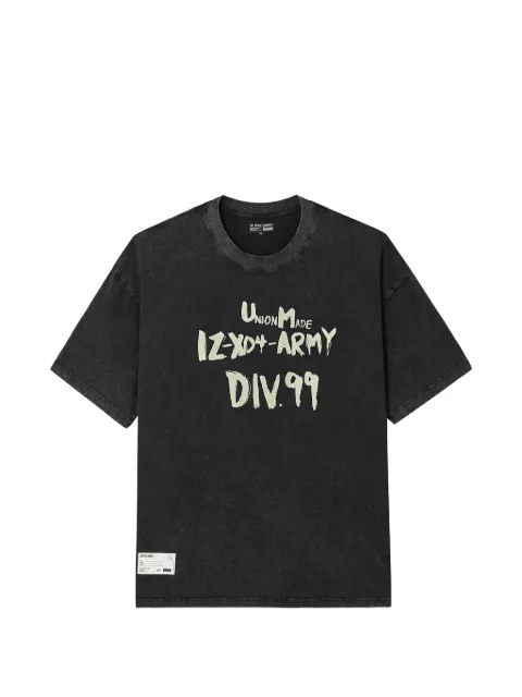 izzue slogan-print T-shirt Black IZXTEM00641X