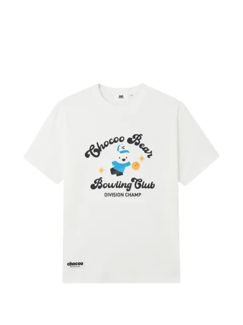 CHOCOOLATE bear-print cotton T-shirt White B1XTEM00708X