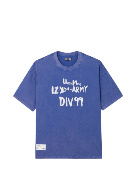 izzue slogan-print T-shirt Blue IZXTEM00641X