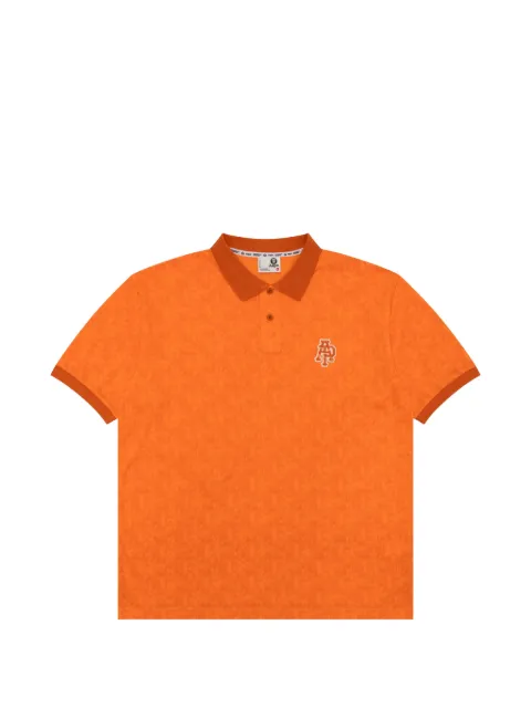 AAPE BY *A BATHING APE® buttoned logo-patch polo shirt Orange APO1891XXQ