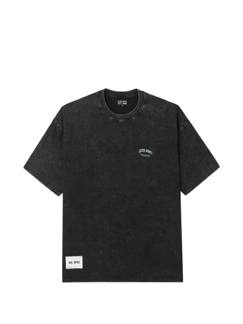 izzue slogan-print T-shirt Black IZXTEM00640X