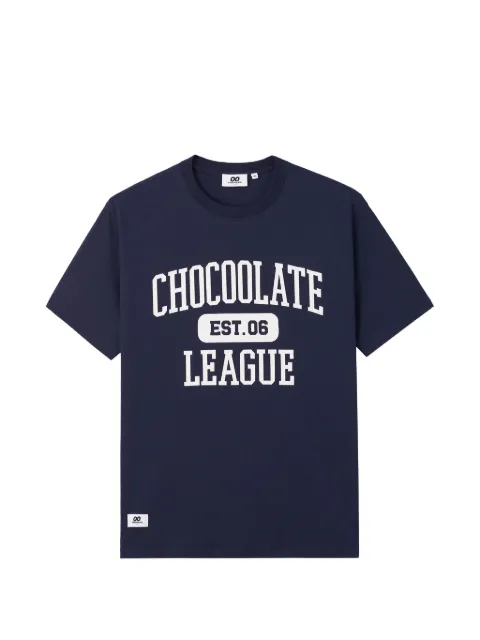 CHOCOOLATE slogan-print T-shirt Blue B1XTEM00732X