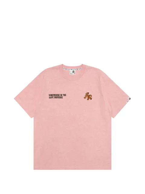 AAPE BY *A BATHING APE® embroidered T-shirt Pink ATE1852XAQ