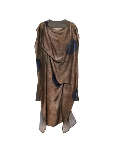 Uma Wang Taylor asymmetrical top Brown UW1021UW890TAYLOR
