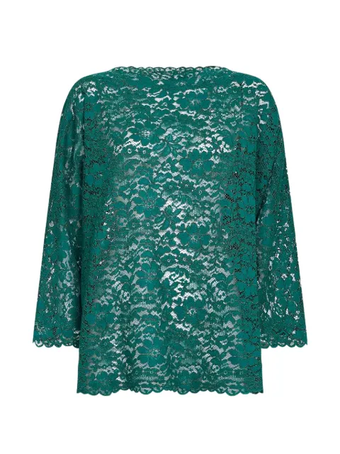 Gianluca Capannolo laced floral-motif blouse Green 26ET416200LAURA456