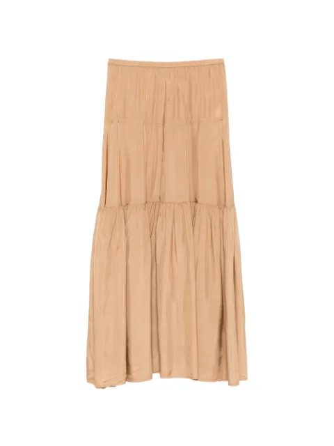 ASPESI elasticated-waist tiered maxi skirt Neutrals S6G22849677