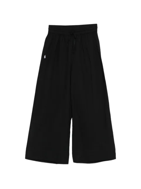 Polo Ralph Lauren drawstring embroidered-logo trousers Black 21664389