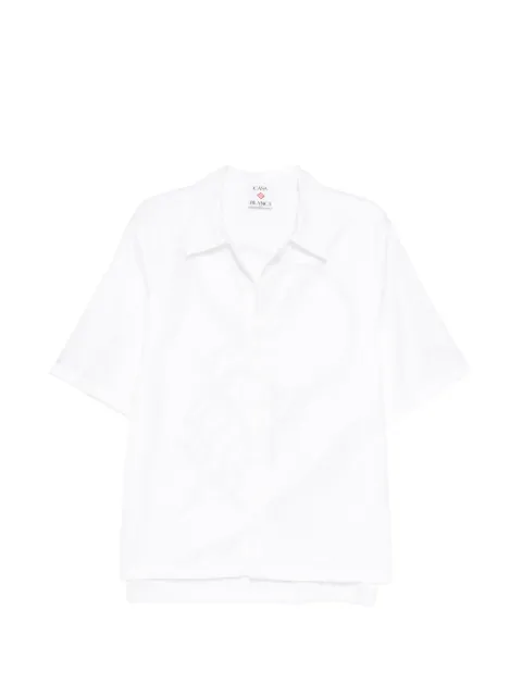 Casablanca fil coupé short-sleeve shirt White MSS26SH25201