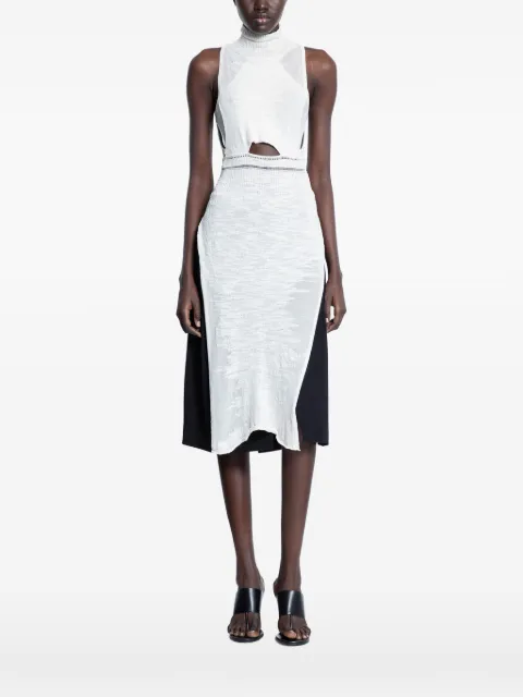 HALOS cut-out turtleneck top White EVATNAOFF