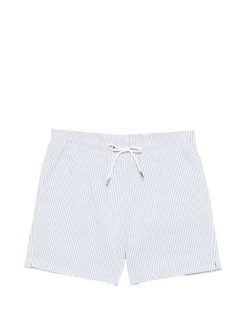 Profuomo striped seersucker swim shorts White PPWB10002B