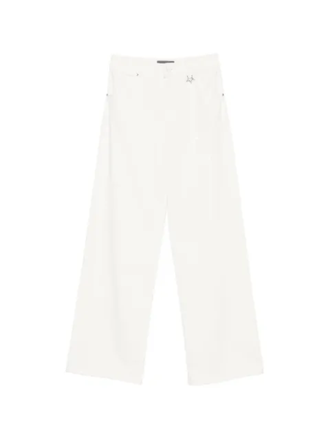Lorena Antoniazzi embroidered-detail jeans White P2646PA02A4049R