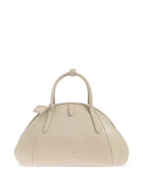 Alaïa top-handle leather tote bag Neutrals AA1L1009I252