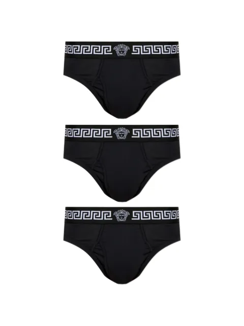 Versace medusa-graphic briefs (set of three) Black 10249101A17881