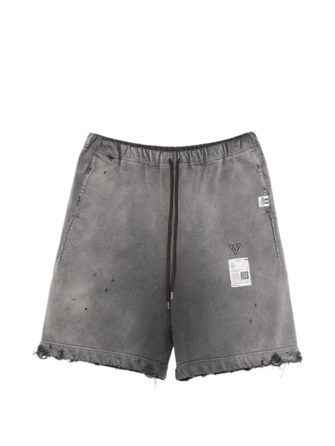 Maison MIHARA YASUHIRO drawstring frayed shorts Grey J16SP724