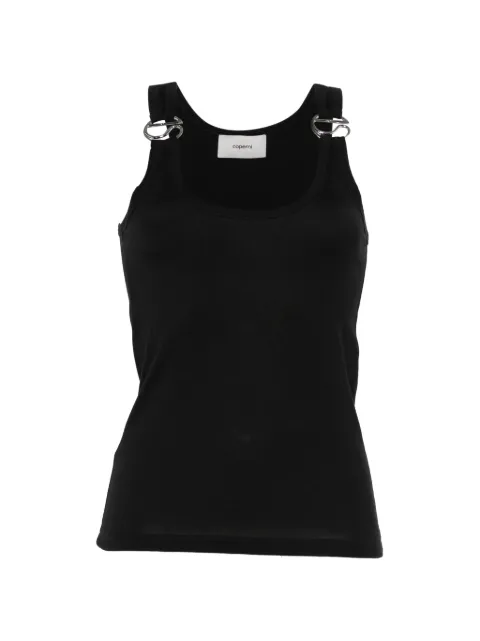 Coperni logo-plaque tank top Black COPT143F5100