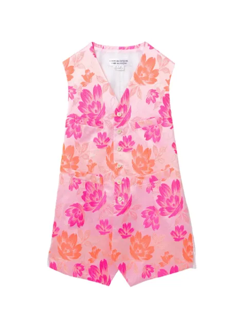 Comme Des Garçons Comme Des Garçons floral V-neck vest coat Red RQV004