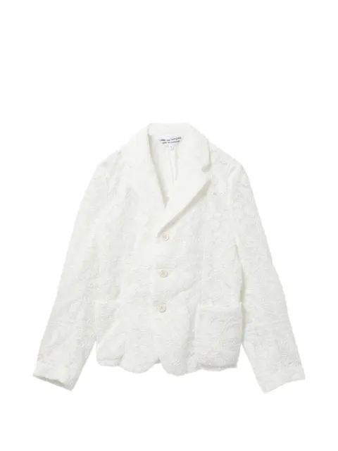 Comme Des Garçons Comme Des Garçons floral-embroidered blazer White RQJ034