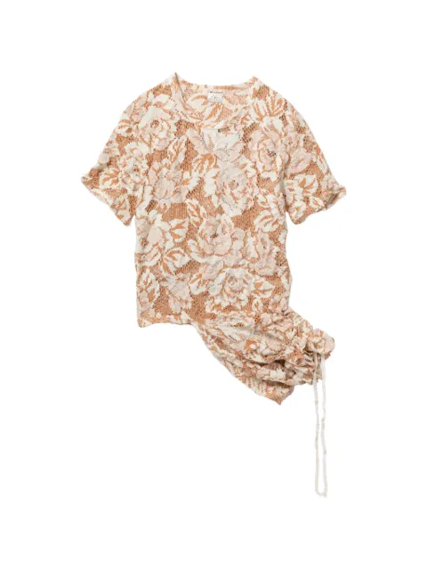 Comme Des Garçons floral-embroidered blouse Neutrals GQT025