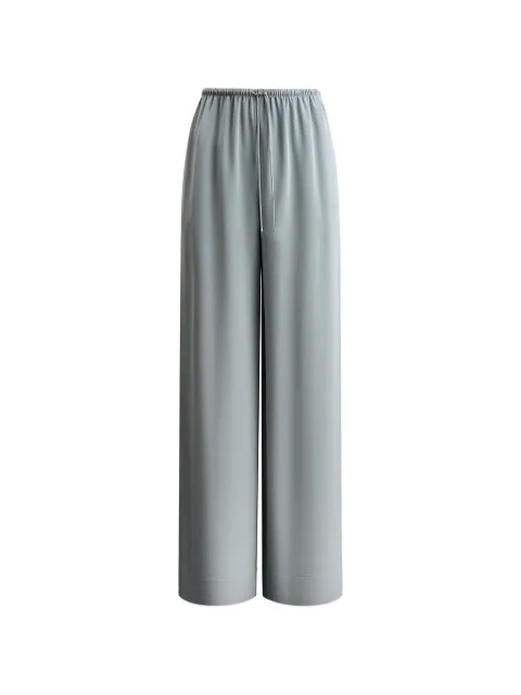 12 STOREEZ Alice drawstring silk trousers Blue 136851