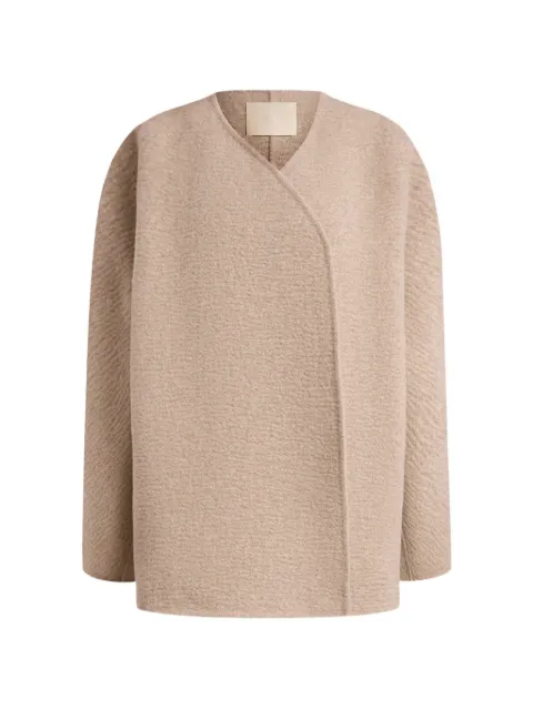12 STOREEZ Ripple cashmere jacket Neutrals 135492