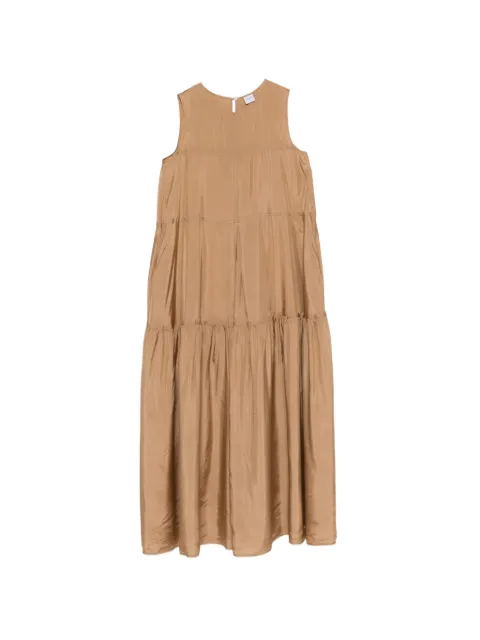 ASPESI tiered sleeveless maxi dress Brown S6G29749677