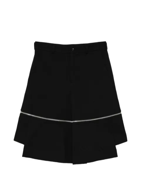 Black Comme Des Garçons zip-detail shorts Black 1QP001052