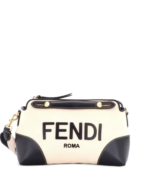 Fendi Pre-Owned Logo By The Way Canvas and Leather Medium satchel Black DUAUV5Q6Z43CTH9P