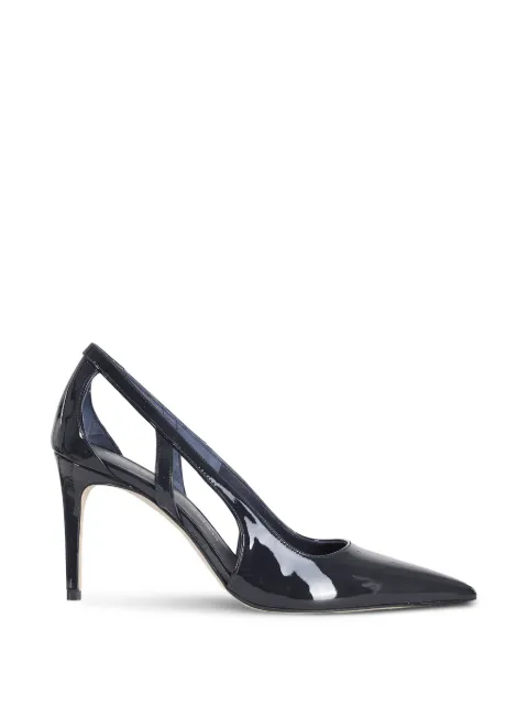 Stuart Weitzman Power patent-finish cut-out pumps Blue SM482098