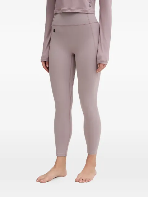 On logo-patch leggings Purple 1WG10924390