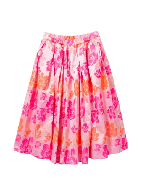 Comme Des Garçons Comme Des Garçons floral-print midi skirt Pink RQS001