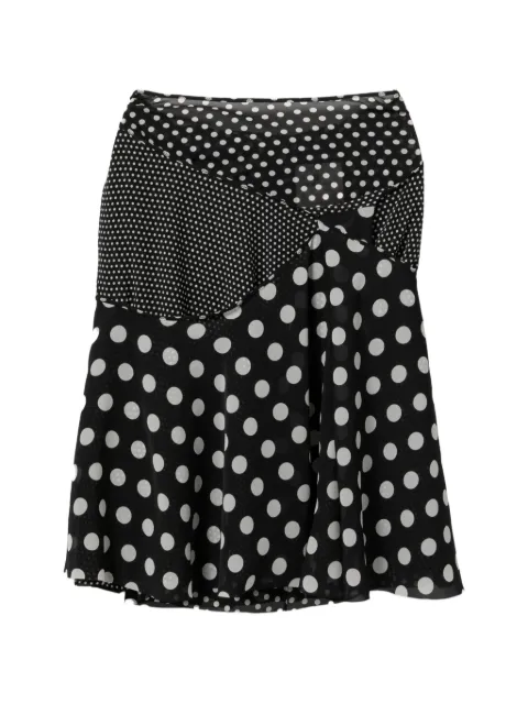 Junya Watanabe polka-dot skirt Black JQS004