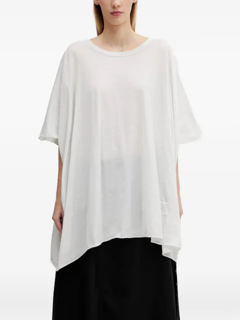 Rick Owens DRKSHDW Minerva oversized raw-cut T-shirt White DS01F4202BH