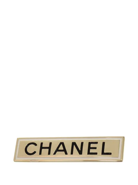 CHANEL Pre-Owned 2021 Gold Plated Logo Plate Brooch costume brooch Gold 9BS3U2ETUWPV4JOG