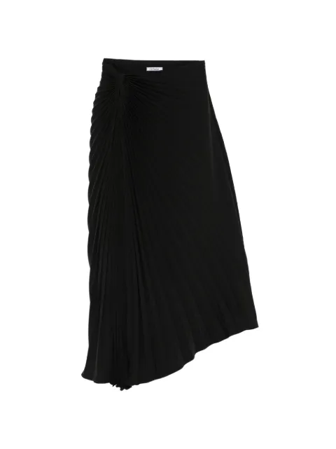 Parlor pleated asymmetric skirt Black 202609