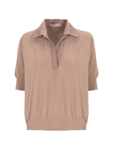 D.Exterior short sleeve polo shirt Brown 62002