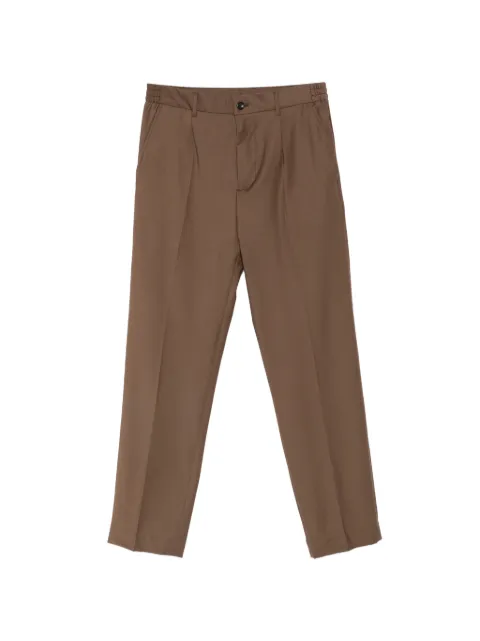 Hosio pleated straight-leg trousers Brown 401P38