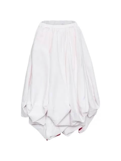 Comme Des Garçons draped bubble midi skirt White GQS010