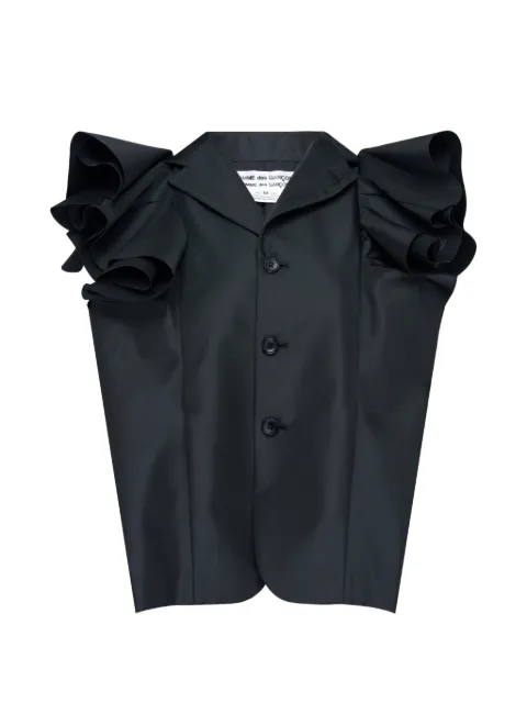 Comme Des Garçons Comme Des Garçons ruffled sleeveless top Black RQJ009