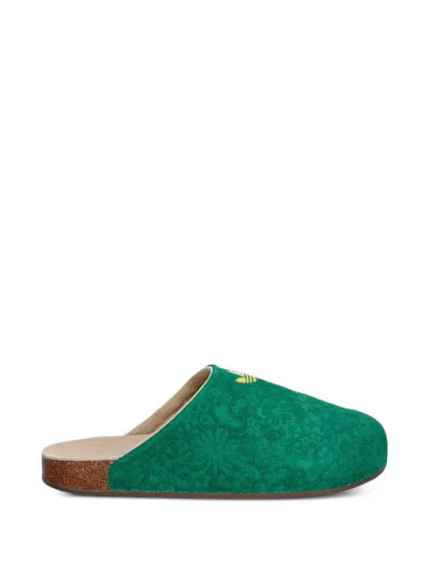 adidas Adimule floral-embossed mules Green IH1931