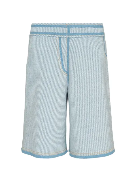 3.1 Phillip Lim denim-print shorts Blue S26170561DJK
