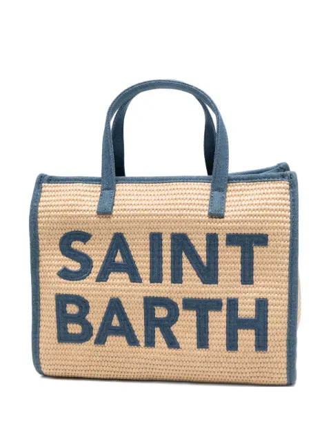 MC2 Saint Barth logo-embroidered woven tote bag Neutrals VVID00100438L
