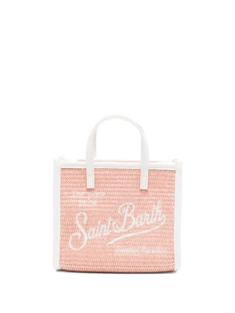 MC2 Saint Barth woven embroidered shoulder bag Pink VIVM00100373L