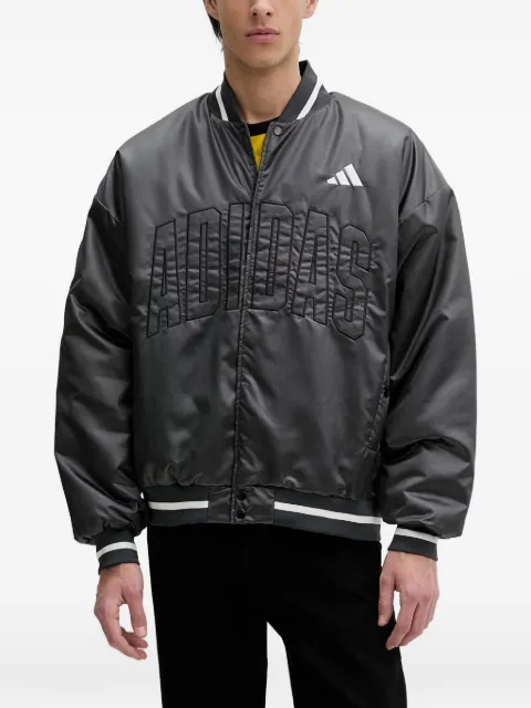 adidas Stadium logo-embroidered bomber jacket Black JZ6913