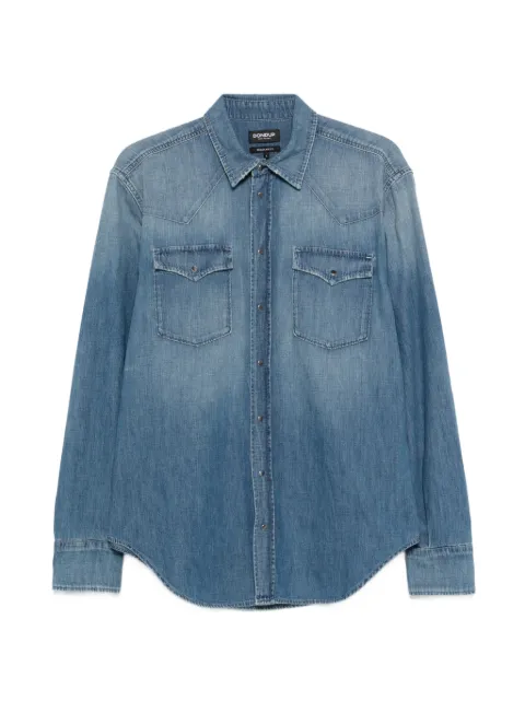 DONDUP long-sleeve pocket shirt Blue UC343RDF0272UMF6