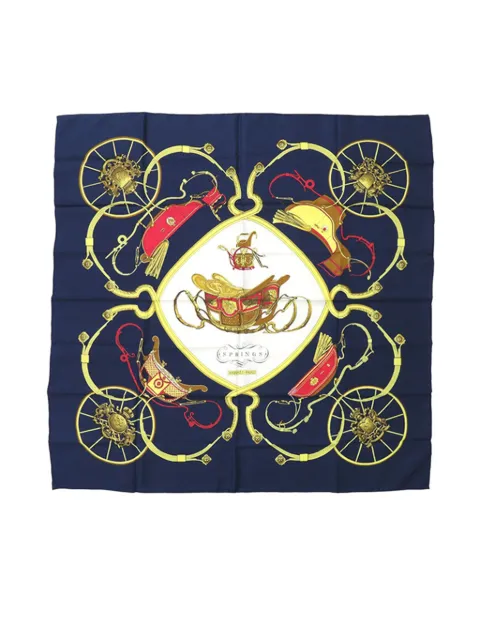 Hermès Pre-Owned 2000-2025 Springs Silk Scarf 90 scarves Blue DP7WMCV8L1P4VMTR