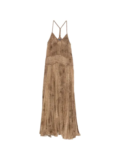 Mes Demoiselles snake-print maxi dress Neutrals TOULOUSE