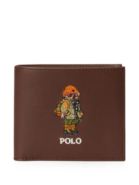 Polo Ralph Lauren Polo Bear leather billfold wallet Brown 405P16238002