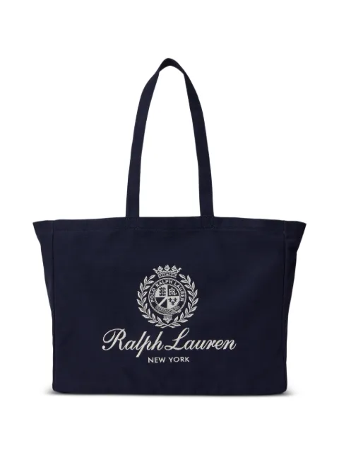 Polo Ralph Lauren logo-embroidered canvas tote bag Blue 405P16989001